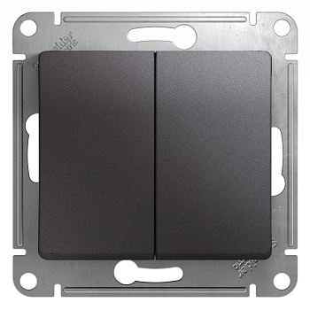 Выключатель 2кл Glossa графит в Хабаровске