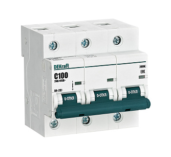Автоматический выключатель DEKraft ВА-201 3Р 100А 10кА х-ка С в Хабаровске