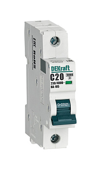 Автоматический выключатель DEKraft ВА-105 1P 20A 10кА х-ка C в Хабаровске