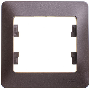 Рамка одинарная Glossa SE шоколад в Хабаровске