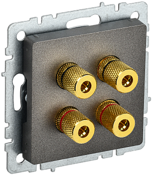 Аудиорозетка четырехместная BRITE IEK бронза в Хабаровске