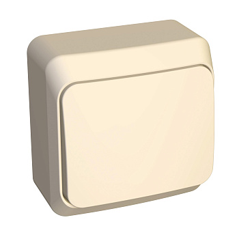 Выключатель одноклавишный ЭТЮД SE накладной крем в Хабаровске
