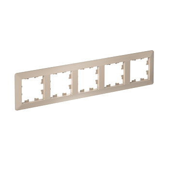 Рамка пятиместная AtlasDesign AIR SE ПЕСОЧНЫЙ/дымчатая белая в Хабаровске