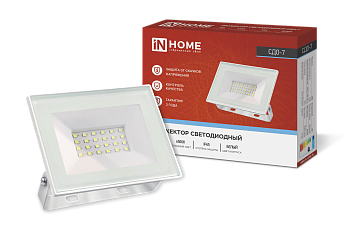 Прожектор светодиодный СДО-7 30Вт 230В 6500К IP65 белый IN HOME в Хабаровске
