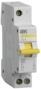 Выключатель-разъединитель трехпозиционный ВРТ-63 1P 25А IEK в Хабаровске