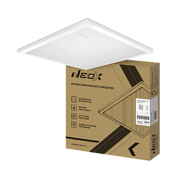 Панель светодиодная универсальная ДВО-02 3665-МИКРОПРИЗМА 36Вт 6500K IP40 595x595х17мм белая NEOX в Хабаровске