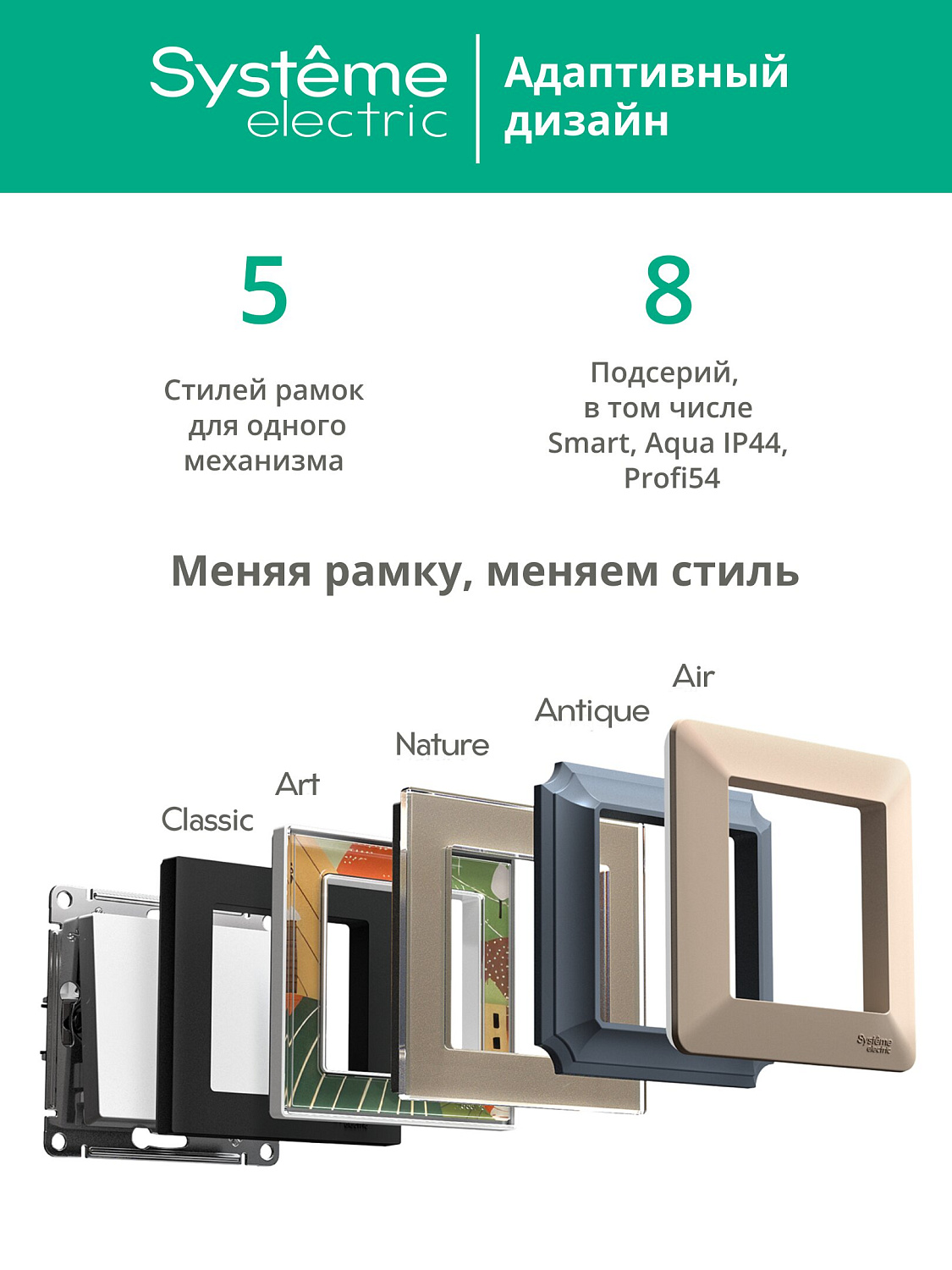 Рамка одинарная AtlasDesign Nature SE стекло белая