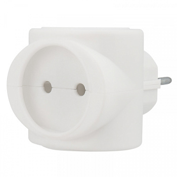 Тройник электрический 6А б/з, 220 В белый REXANT в Хабаровске