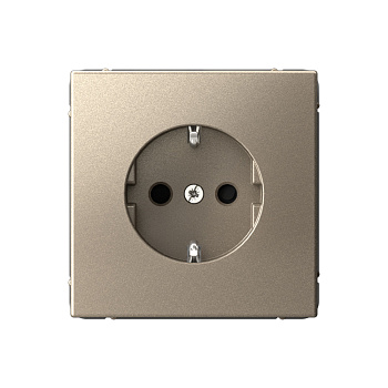 ARTGALLERY РОЗЕТКА с заземлением со шторками, 16А, механизм, ШАМПАНЬ в Хабаровске