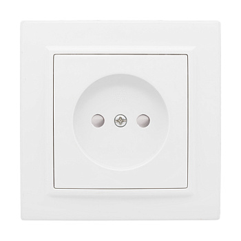 Розетка одинарная со шторками Минск EKF белая в Хабаровске