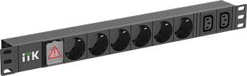 ITK PDU 6 розеток немецкий стандарт + 2 С13 LED 1U вход С14 алюминий в Хабаровске