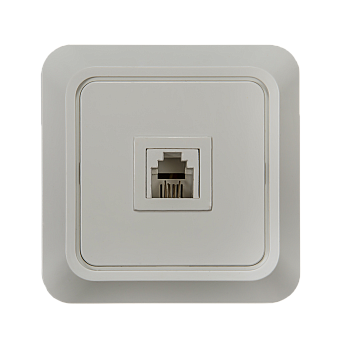 Розетка телефонная BOLLETO белая накладная 7034 IN HOME в Хабаровске