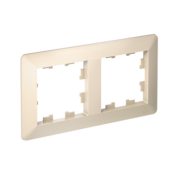 Рамка двойная AtlasDesign AIR SE бежевая/дымчатая белая в Хабаровске