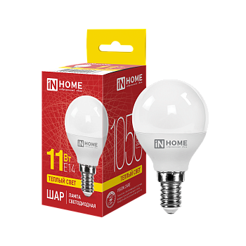 Лампа светодиодная LED-ШАР-VC 11Вт 230В Е14 3000К 1050Лм IN HOME в Хабаровске