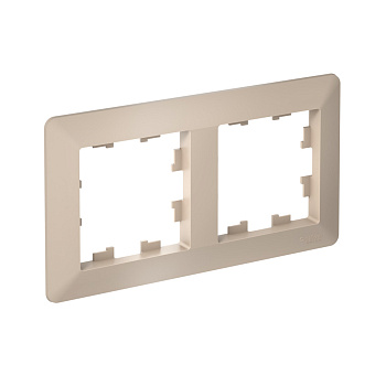 Рамка двойная AtlasDesign AIR SE ПЕСОЧНЫЙ/дымчатая белая в Хабаровске