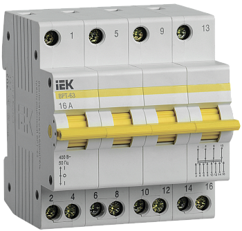 Выключатель-разъединитель трехпозиционный ВРТ-63 4P 16А IEK в Хабаровске