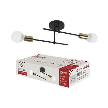 Люстра под лампу LOFT EASY-2E27-BLT 2хЕ27 черный, латунь IN HOME в Хабаровске