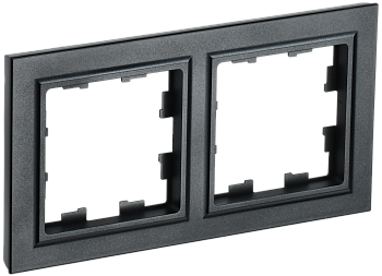 Рамка двойная BRITE IEK черная в Хабаровске