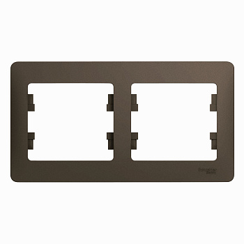 Рамка двойная Glossa SE шоколад в Хабаровске