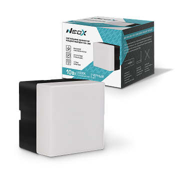 Светильник-коннектор квадратный ДБО-КВ-LINE 10Вт 230В 6500К черный NEOX в Хабаровске