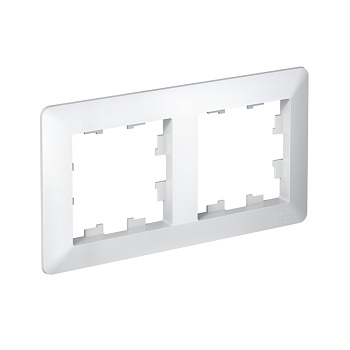 Рамка двойная AtlasDesign AIR SE белая/дымчатая белая в Хабаровске