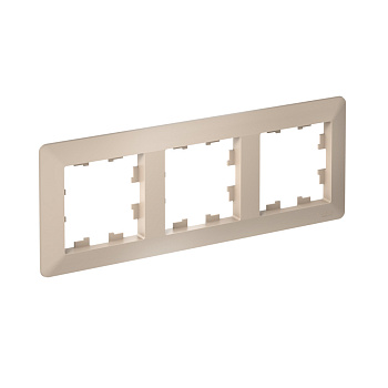 Рамка тройная AtlasDesign AIR SE ПЕСОЧНЫЙ/дымчатая белая в Хабаровске