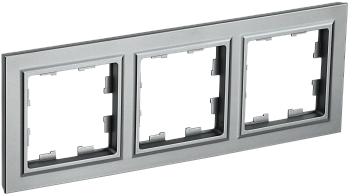 Рамка тройная BRITE IEK сталь в Хабаровске