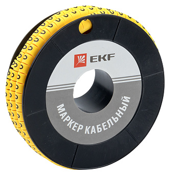 Маркер кабельный 6,0 мм2 "0" (350 шт.) (ЕС-3) EKF PROxima в Хабаровске