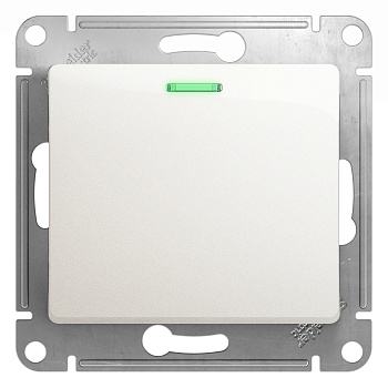 Переключатель одноклавишный Glossa SE с подсветкой перламутр в Хабаровске