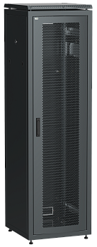 ITK Шкаф сетевой 19" LINEA N 42U 600х800 мм перфорированная передняя дверь черный в Хабаровске