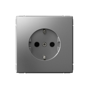 ARTGALLERY РОЗЕТКА с заземлением со шторками, 16А, механизм, СТАЛЬ в Хабаровске