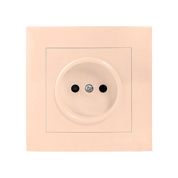 Валенсия розетка 1-местная б/з 10А кремовая с защитными шторками EKF PROxima в Хабаровске