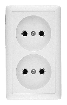 Розетка двойная ХИТ SE накладная белая в Хабаровске