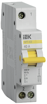 Выключатель-разъединитель трехпозиционный ВРТ-63 1P 40А IEK в Хабаровске