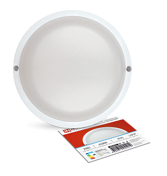 Светильник светодиодный герметичный СПП 2065-КРУГ 20Вт 6500К 1800Лм IP65 155мм IN HOME в Хабаровске