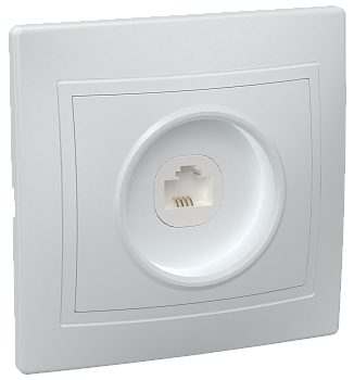 Розетка телефонная КВАРТА IEK белая в Хабаровске