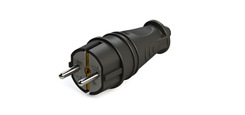 Вилка (Каучук) прямая 2К+3 MultiSet IP44 черная в Хабаровске