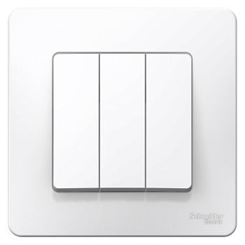 Выключатель трехклавишный BLANCA SE белый в Хабаровске