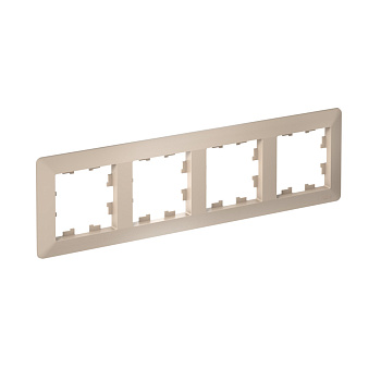 Рамка четырехместная AtlasDesign AIR SE ПЕСОЧНЫЙ/дымчатая белая в Хабаровске