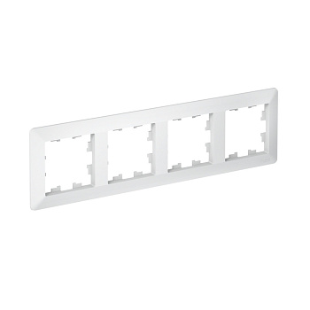 Рамка четырехместная AtlasDesign AIR SE ЛОТОС/дымчатая белая в Хабаровске