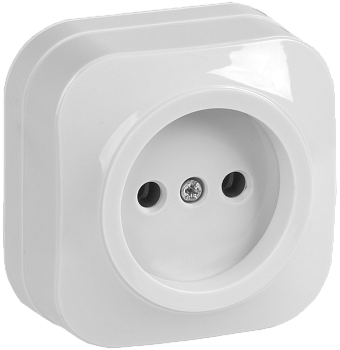 Розетка 1ая без з/к НАКЛАДНАЯ 10А GLORY белая РС20-2-ХБ IEK в Хабаровске