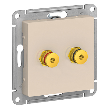 Аудиорозетка двойная AtlasDesign SE бежевый в Хабаровске