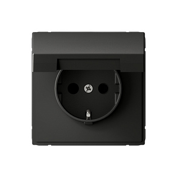 ARTGALLERY РОЗЕТКА с заземл. со шторк. с крышкой, 16А, IP20, механизм, БАЗАЛЬТ в Хабаровске
