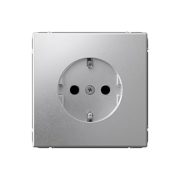 ARTGALLERY РОЗЕТКА с заземлением со шторками, 16А, механизм, АЛЮМИНИЙ в Хабаровске