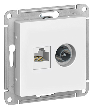 Розетка двойная ТВ+компьютерная AtlasDesign SE лотос в Хабаровске