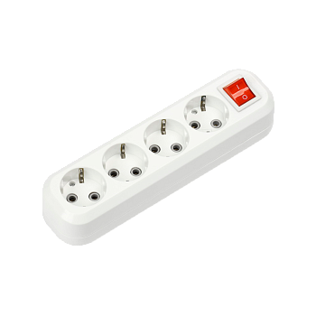 Колодка УЗВ-4-GRAND четырехместная с выключателем и заземлением 5240 IN HOME в Хабаровске