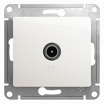 Розетка телевизионная проходная 4DB Glossa SE перламутр в Хабаровске