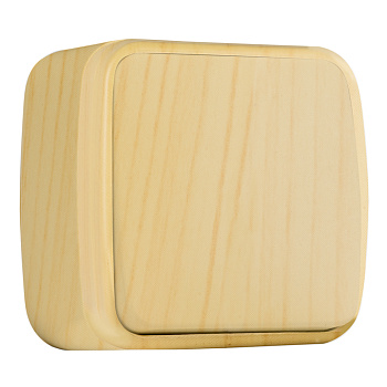 Выключатель 1-клавишный ОП Минск 10А светлое дерево EKF в Хабаровске