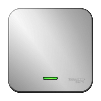 Выключатель одноклавишный BLANCA SE накладной с подсветкой с изолирующей пластиной алюминий в Хабаровске