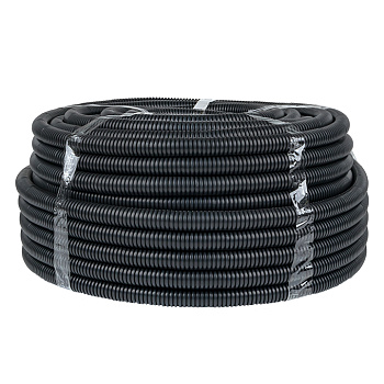 Труба гофрированная FRHF с зондом d25мм черная Plast EKF PROxima в Хабаровске